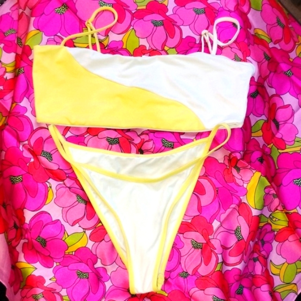 Lspace Bikini Set NWT With Color-Block Ari Top (L) & Tommy Btm (M)